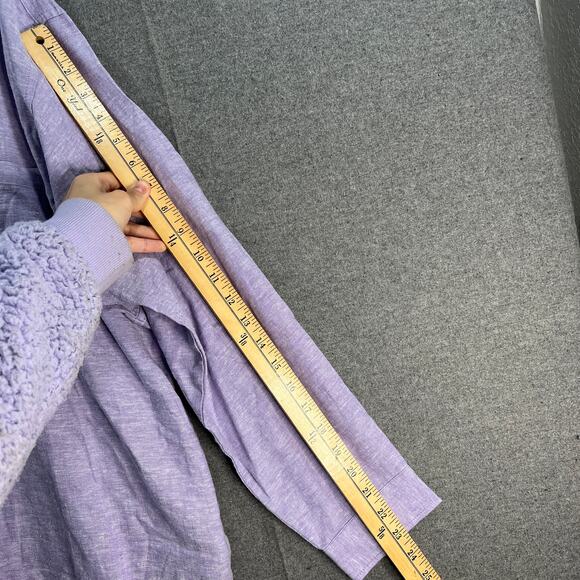 Susan Graver Pure Regular Cross Dued Linen Blend Sweet Lilac X-Large - Picture 5 of 10